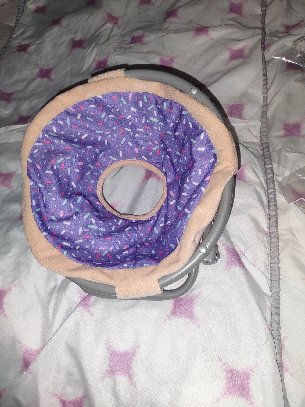 Purple Sprinkle Donut Saucer Chair For 18